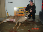Man holding killed buck
